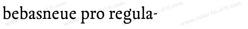 bebasneue pro regula字体转换